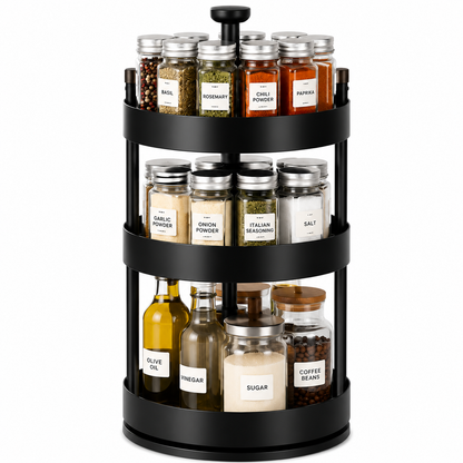 Woplanbda™ 3-Tier Rotating Spice Organizer Tower