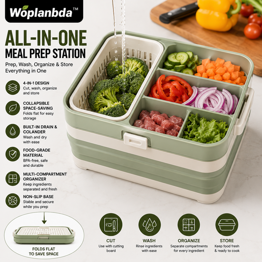 Woplanbda™ Foldable All-in-One Meal Prep & Storage Station