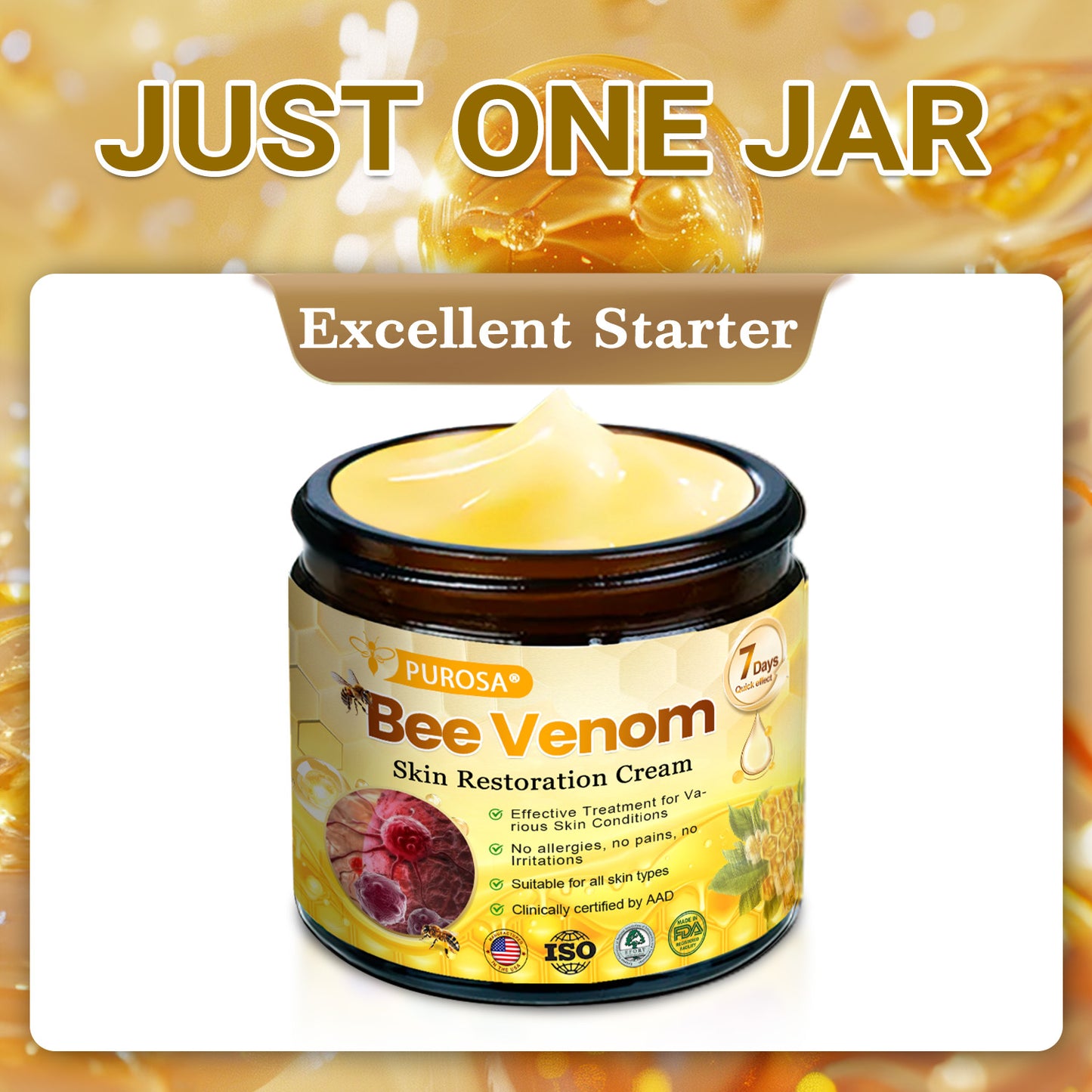 Official U.S. Store🌸PUROSA® Bee Venom Comprehensive Cream🔥LAST DAY: 80% OFF (For sagging skin, fine lines, loss of firmness, flat bust, drooping hips, and more)