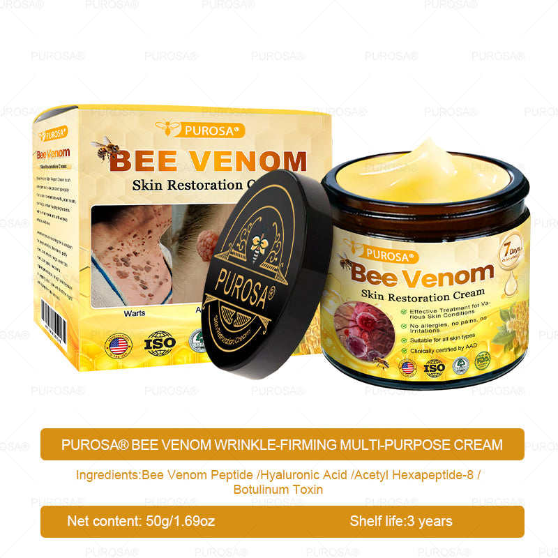 Official U.S. Store🌸PUROSA® Bee Venom Comprehensive Cream🔥LAST DAY: 80% OFF (For sagging skin, fine lines, loss of firmness, flat bust, drooping hips, and more)