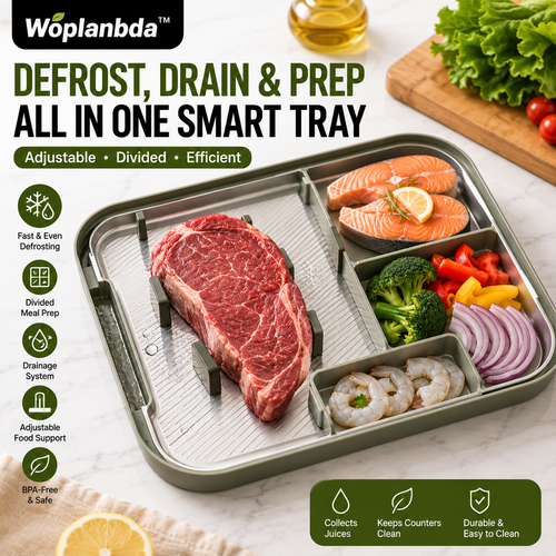 Woplanbda™ Adjustable Divided Defrosting & Meal Prep Tray