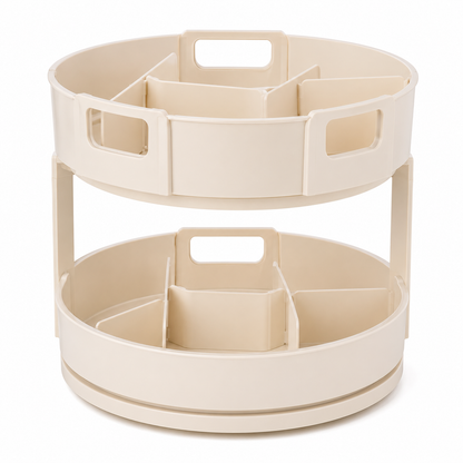 Woplanbda™ 360° Double-Tier Rotating Kitchen Organizer