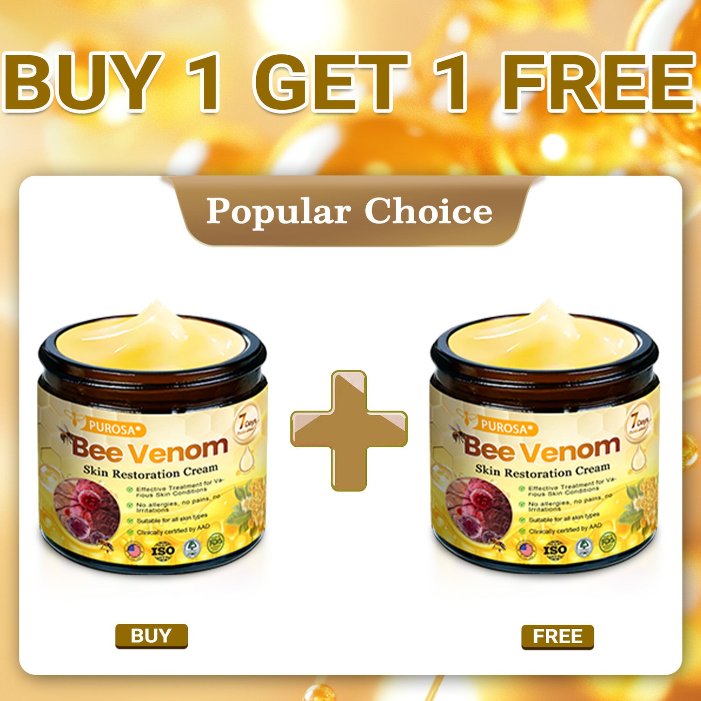 Official U.S. Store🌸PUROSA® Bee Venom Comprehensive Cream🔥LAST DAY: 80% OFF (For sagging skin, fine lines, loss of firmness, flat bust, drooping hips, and more)