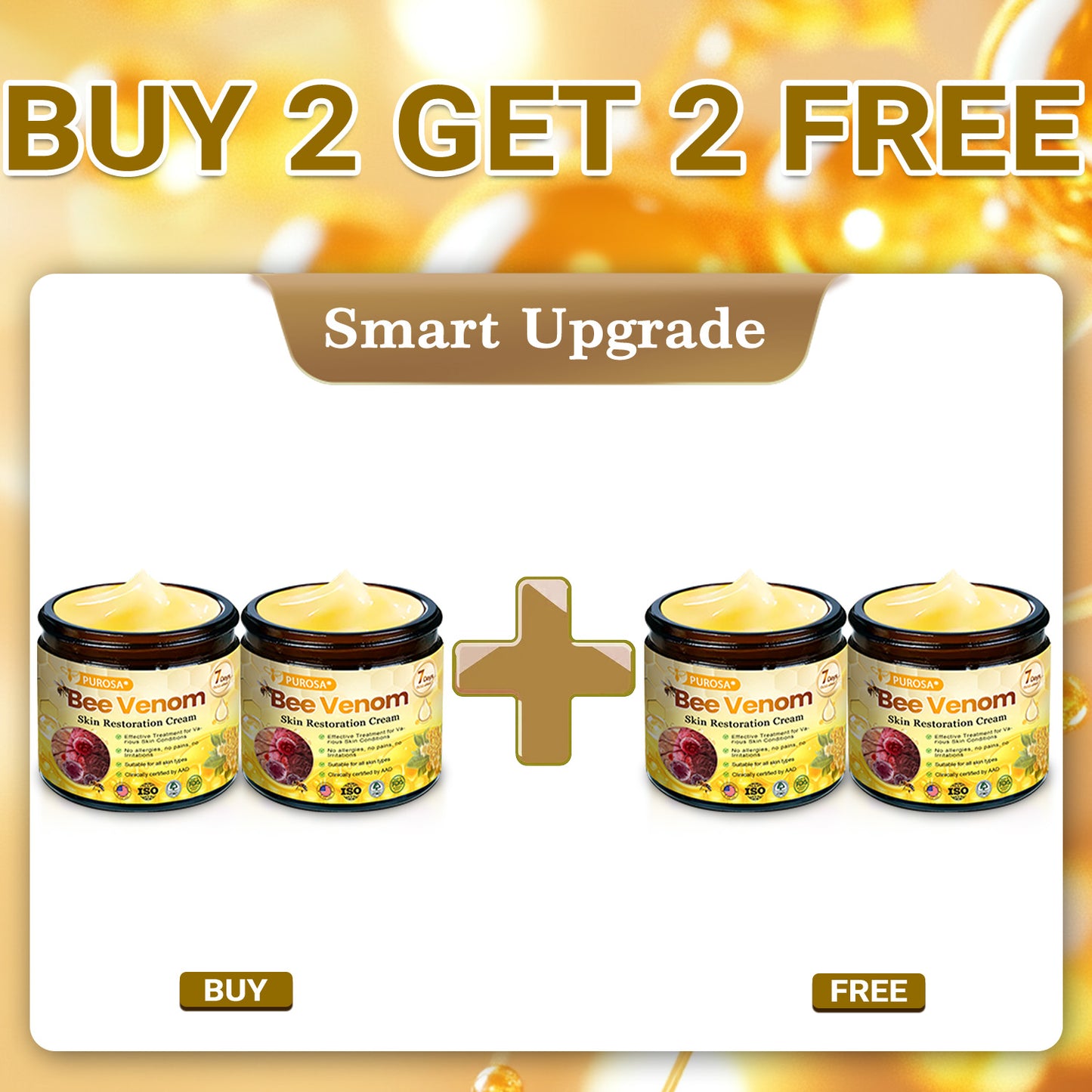 Official U.S. Store🌸PUROSA® Bee Venom Comprehensive Cream🔥LAST DAY: 80% OFF (For sagging skin, fine lines, loss of firmness, flat bust, drooping hips, and more)