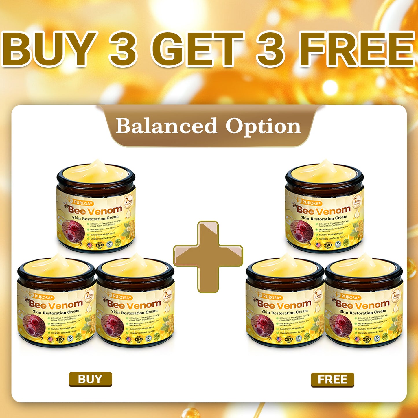 Official U.S. Store🌸PUROSA® Bee Venom Comprehensive Cream🔥LAST DAY: 80% OFF (For sagging skin, fine lines, loss of firmness, flat bust, drooping hips, and more)